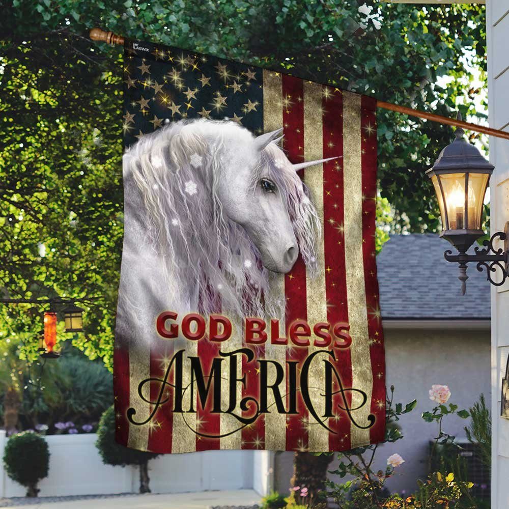 Unicorn American Flag