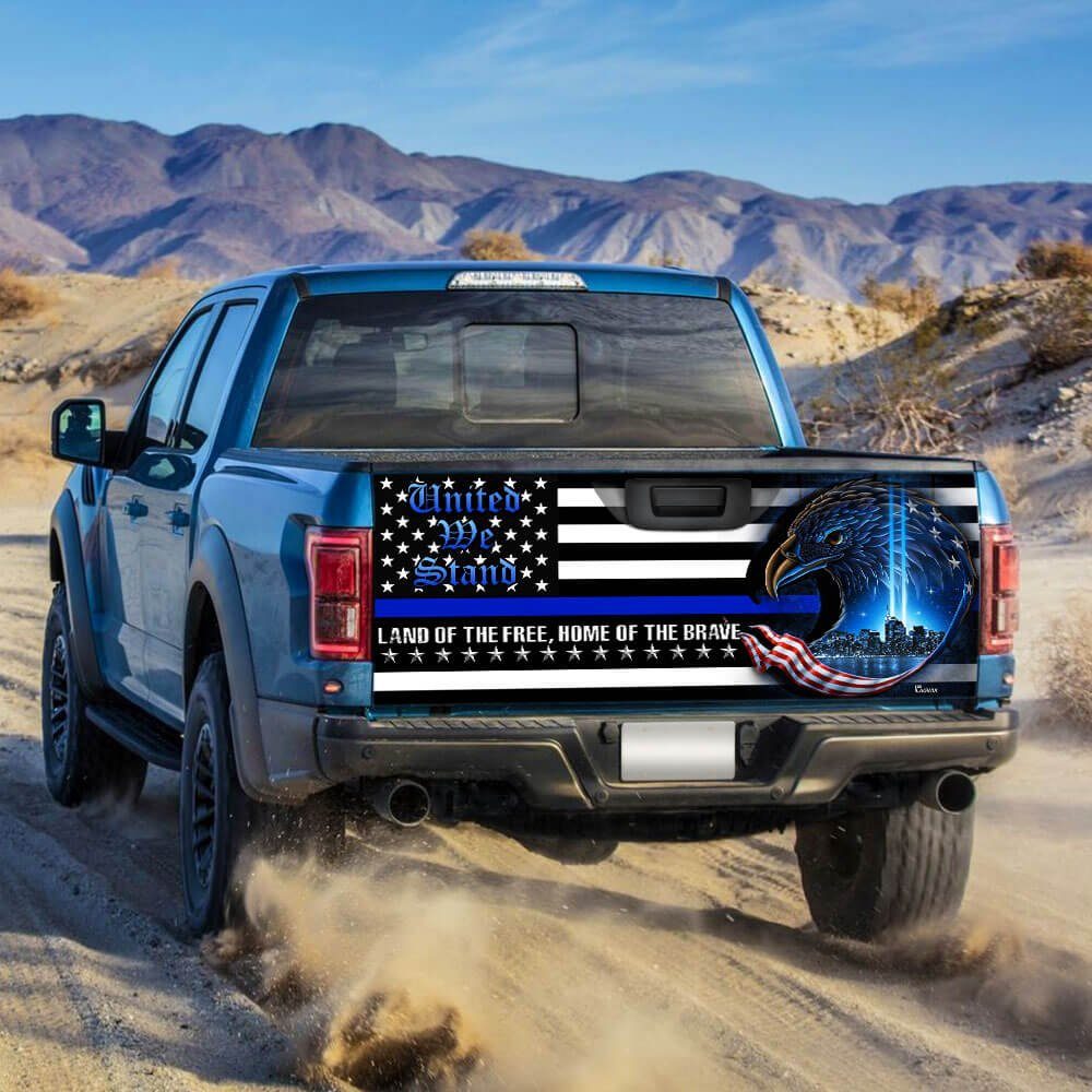 United We Stand. American Eagle Truck Tailgate Decal Sticker Wrap