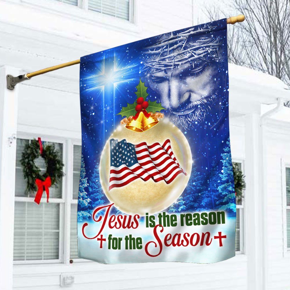 US Christmas Flag Jesus Is The Reason For The Season DDH3056F