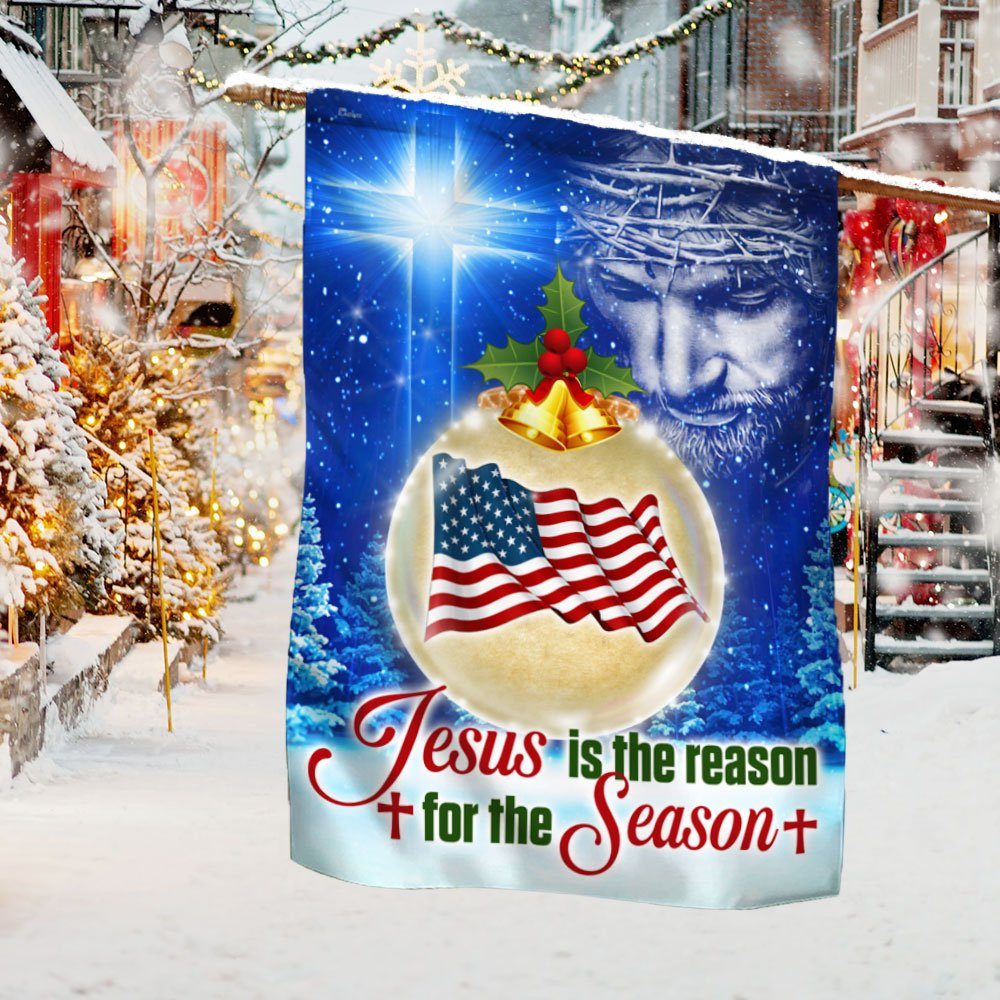 US Christmas Flag Jesus Is The Reason For The Season DDH3056F