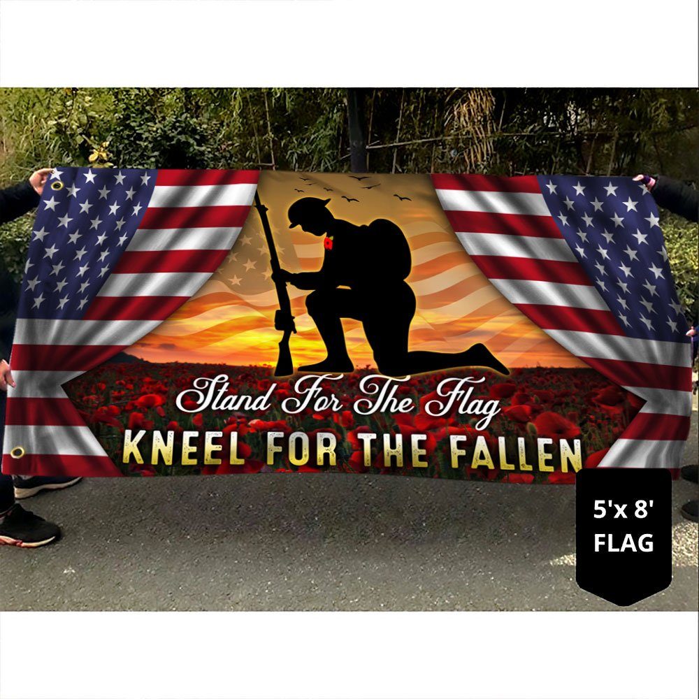 US Grommet Flag Stand For The Flag Kneel For The Fallen DDH2856GFv6