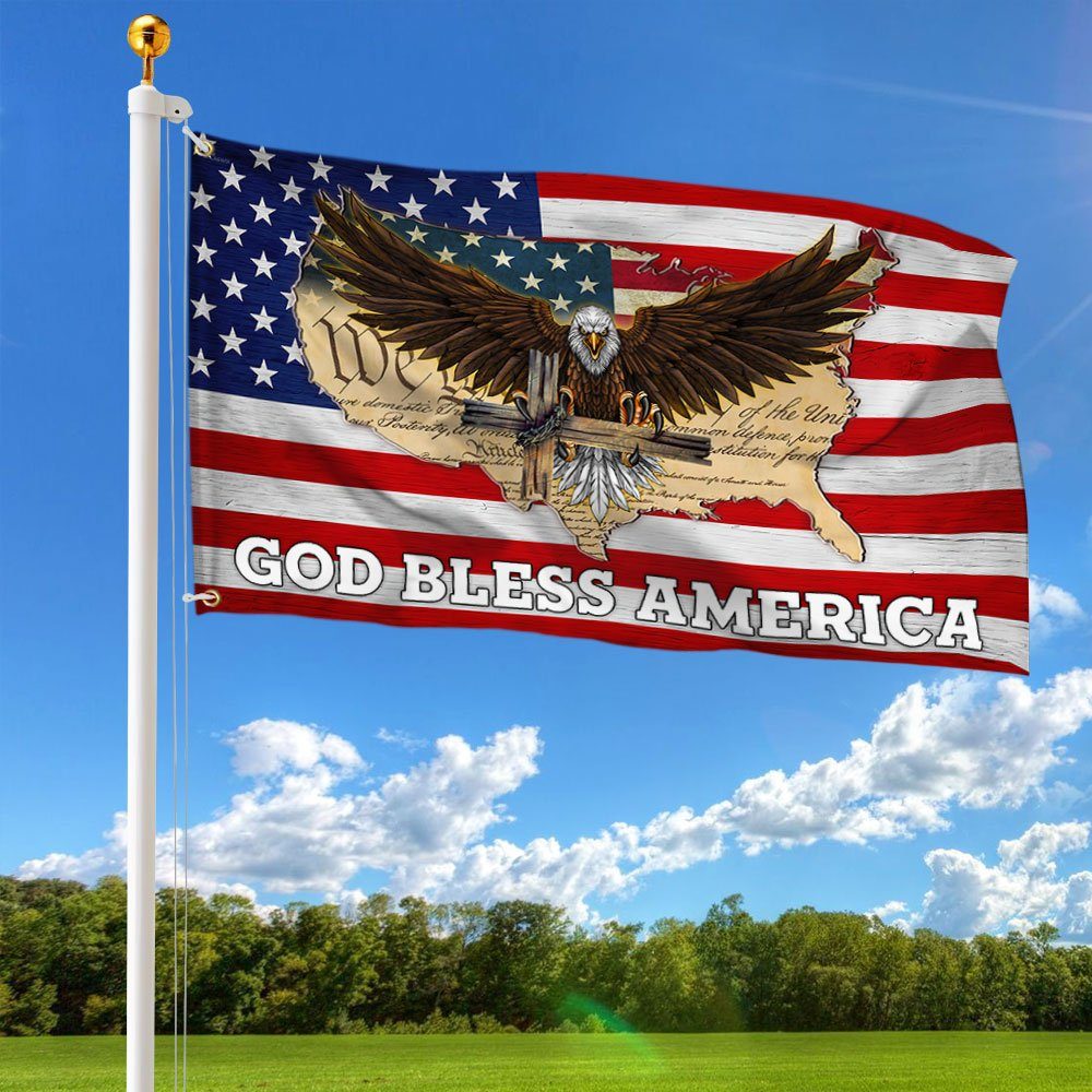 US Patriot We The People Grommet Flag God Bless America DHP3411GF