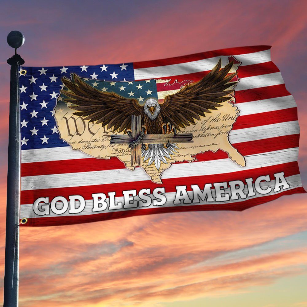 US Patriot We The People Grommet Flag God Bless America DHP3411GF