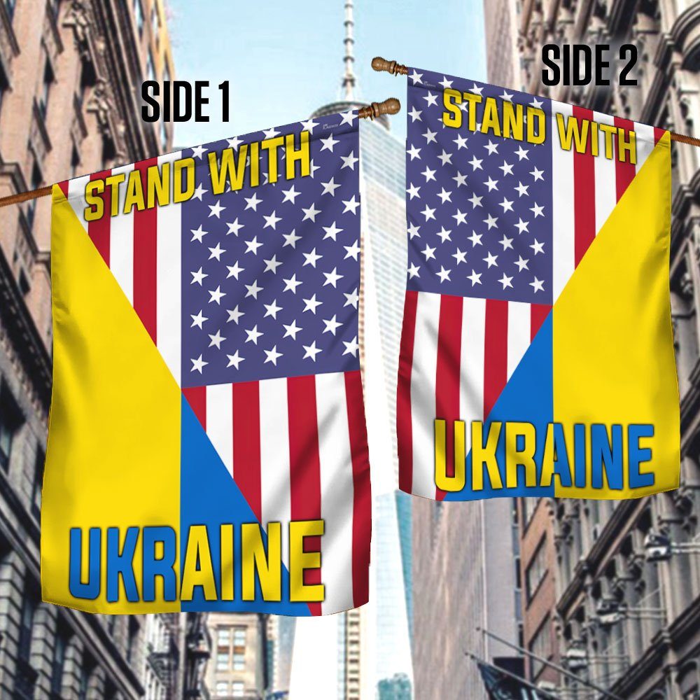 US Ukraine Flag Stand With Ukraine DDH3333F