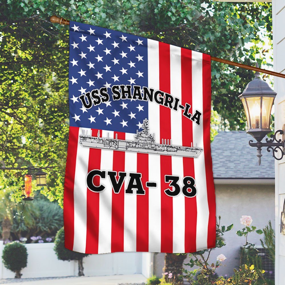 USS Shangr-la CVA- 38 Flag LNT164F