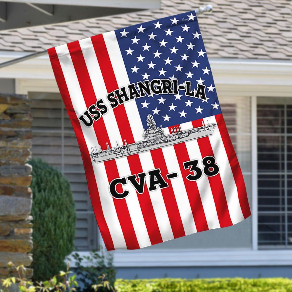 USS Shangr-la CVA- 38 Flag LNT164F