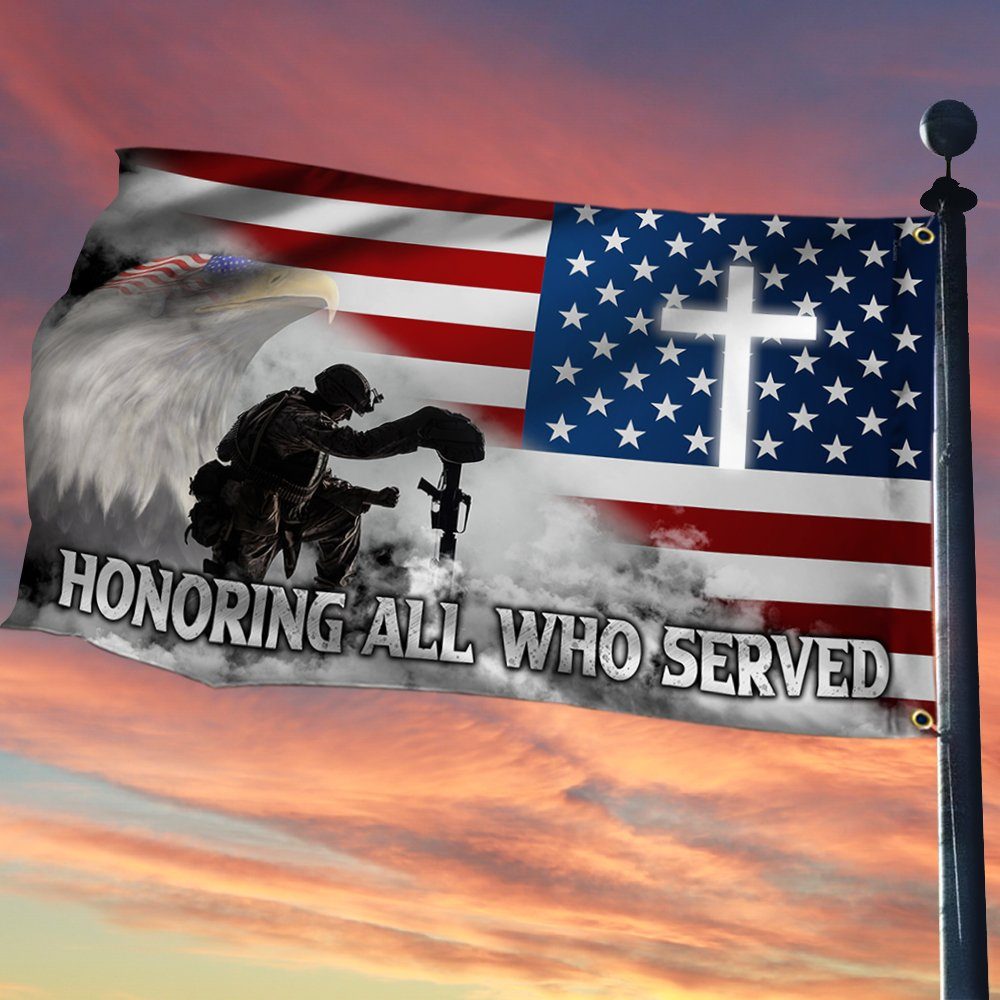 Veteran American Grommet Flag Honoring All Who Served BNT603GFv1