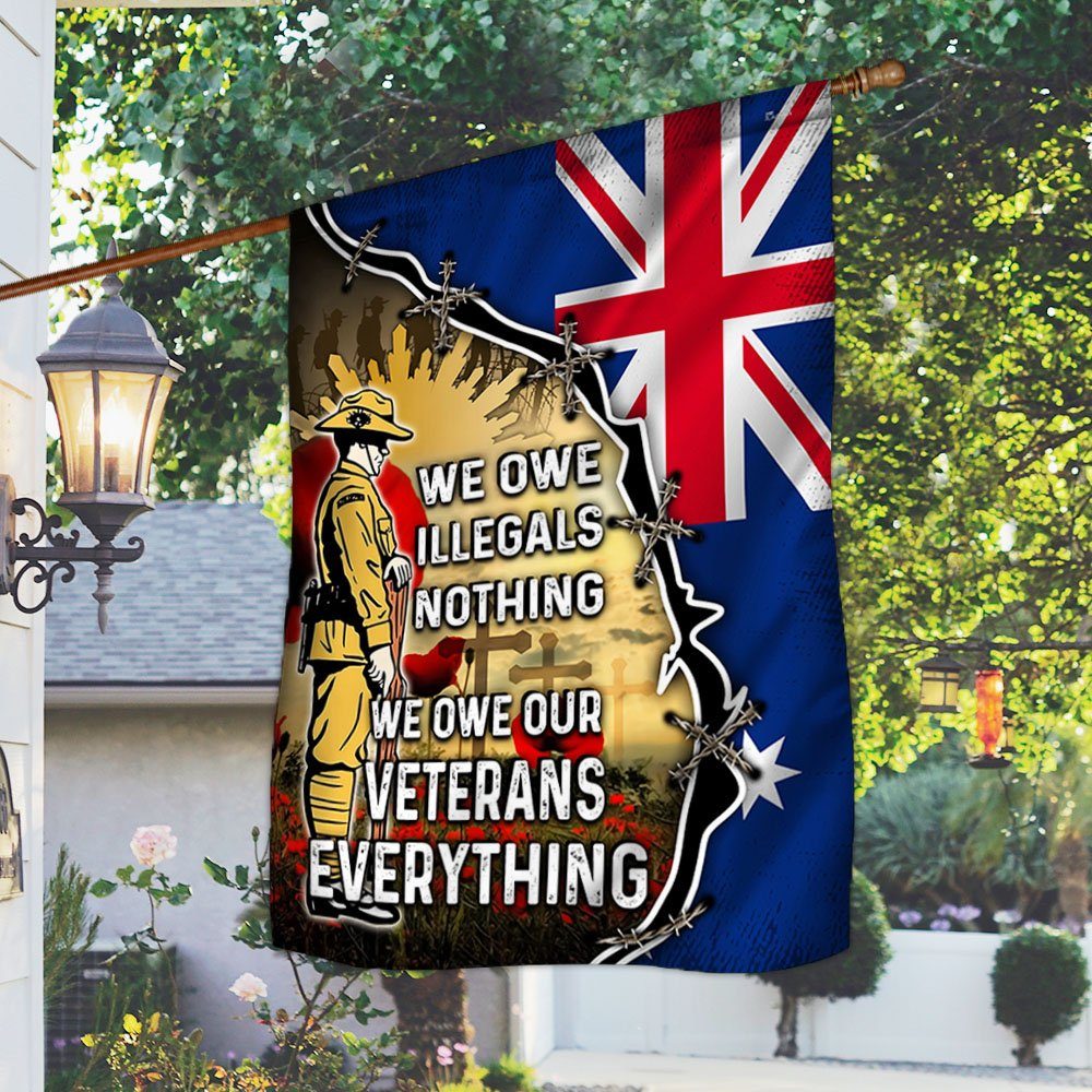 Veteran Australia Flag We Owe Our Veterans Everything MLH2224F