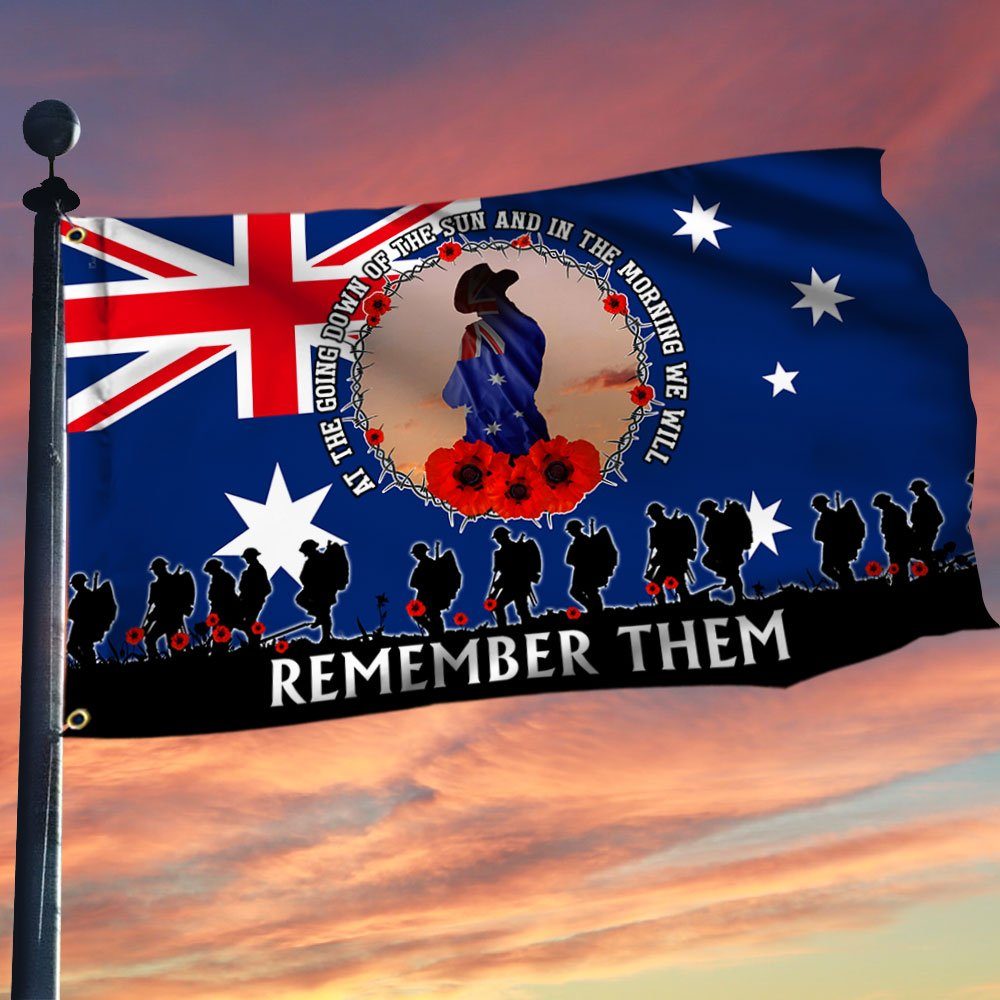 Veteran Australian Grommet Flag We Will Remember Them BNN03GF