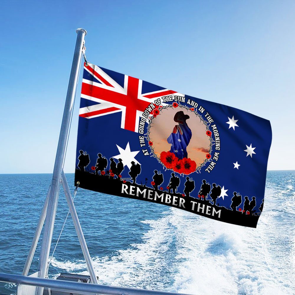 Veteran Australian Grommet Flag We Will Remember Them BNN03GF