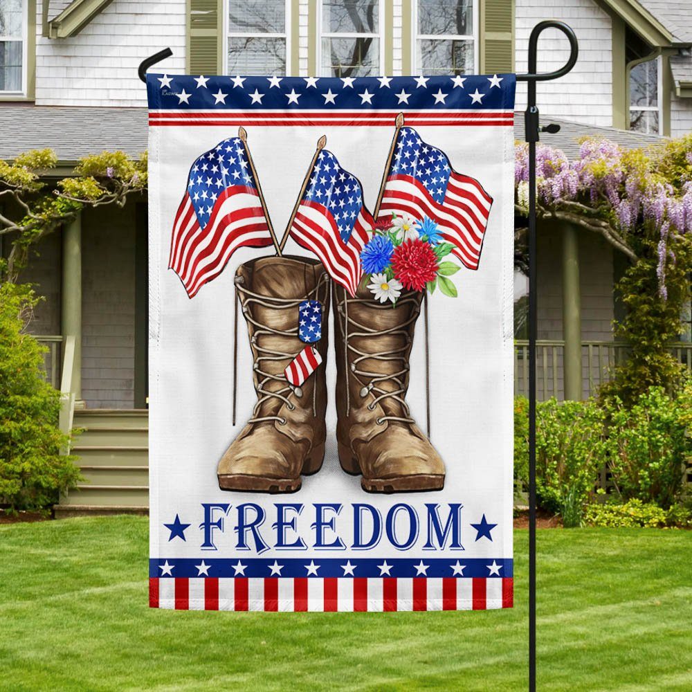 Veteran Boots Freedom Independence Day Patriotic Flag MLN1422F