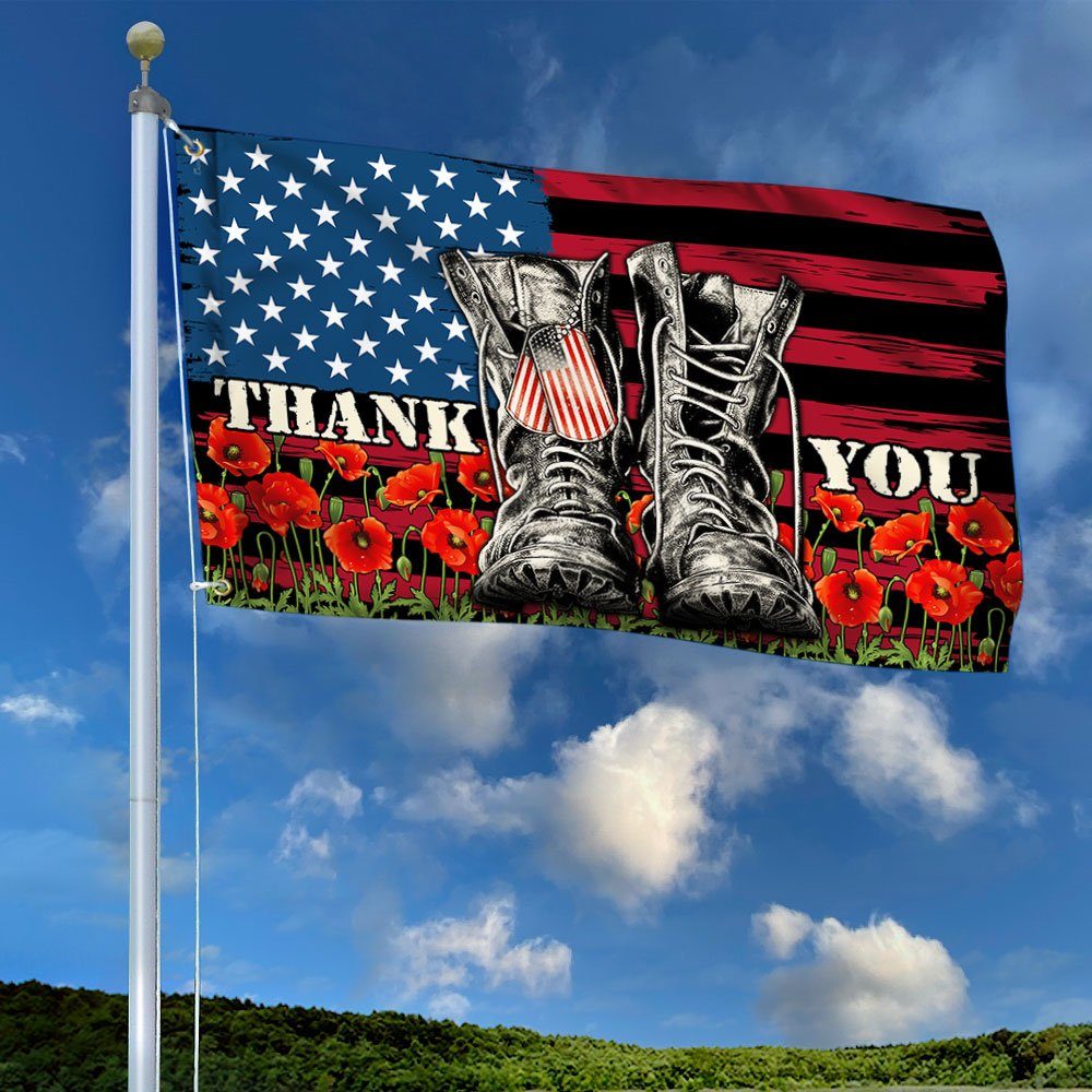 Veteran Boots Thank You Veteran Grommet Flag MLN338GF