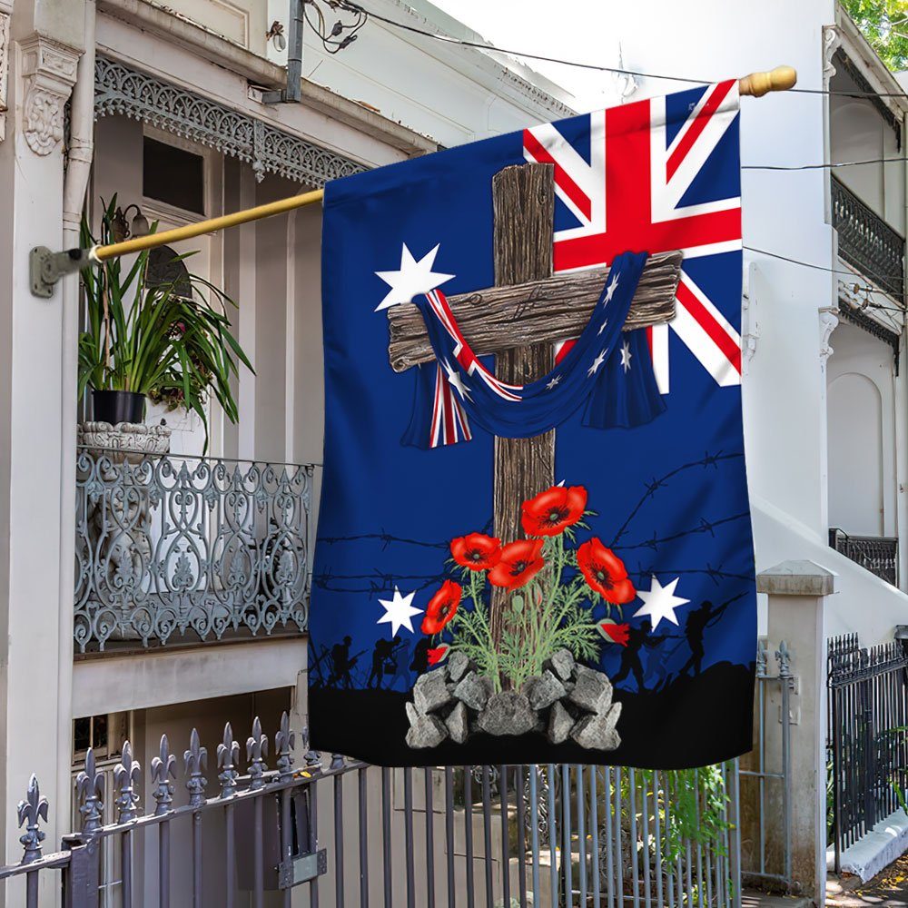 Veteran Flag Anzac Day Jesus Lest We Forget Australian Flag TRL1881F