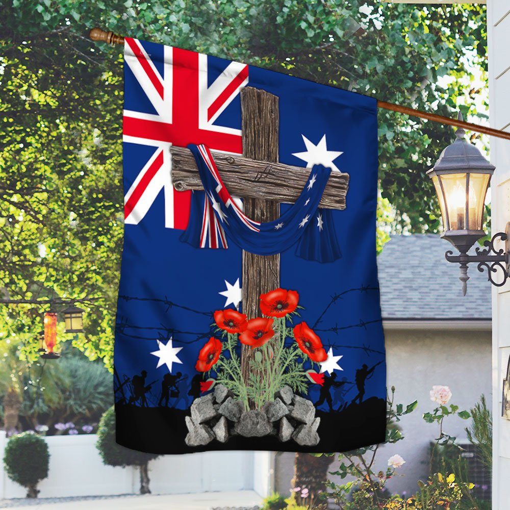 Veteran Flag Anzac Day Jesus Lest We Forget Australian Flag TRL1881F