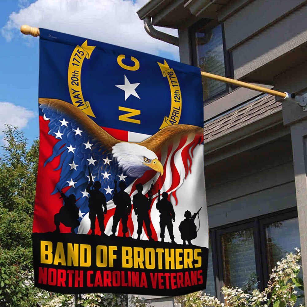 Veteran Flag Band Of Brothers North Carolina Veterans QNN556F