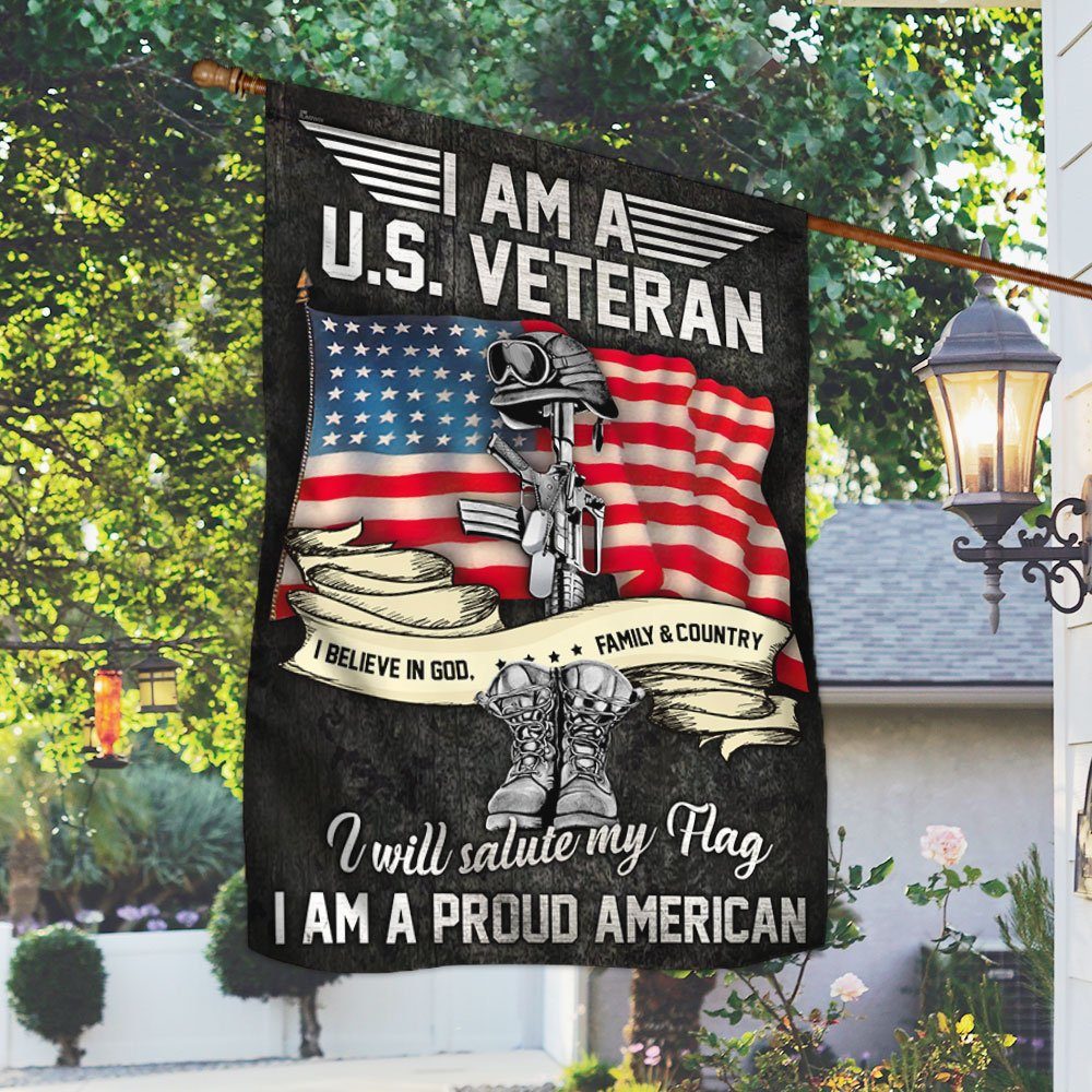 Veteran Flag I Am A Proud American QNK873F