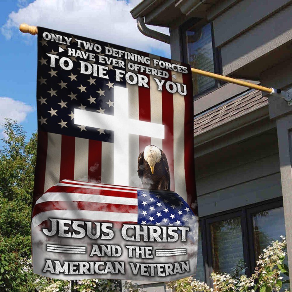 Veteran Flag Jesus Christ And The American Veteran ANT318F