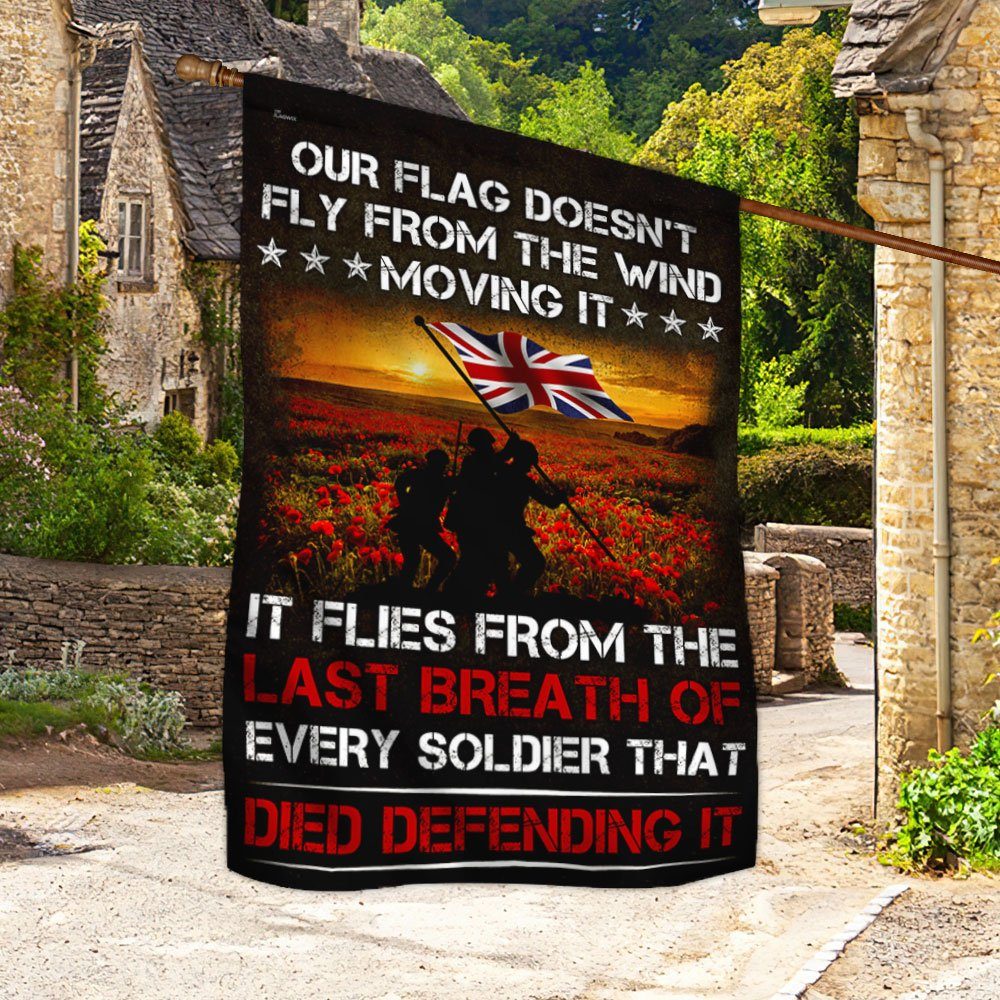 Veteran Flag Our Flag Flies From The Last Breath Of Every Sodier UK Veteran Flag LHA1729F