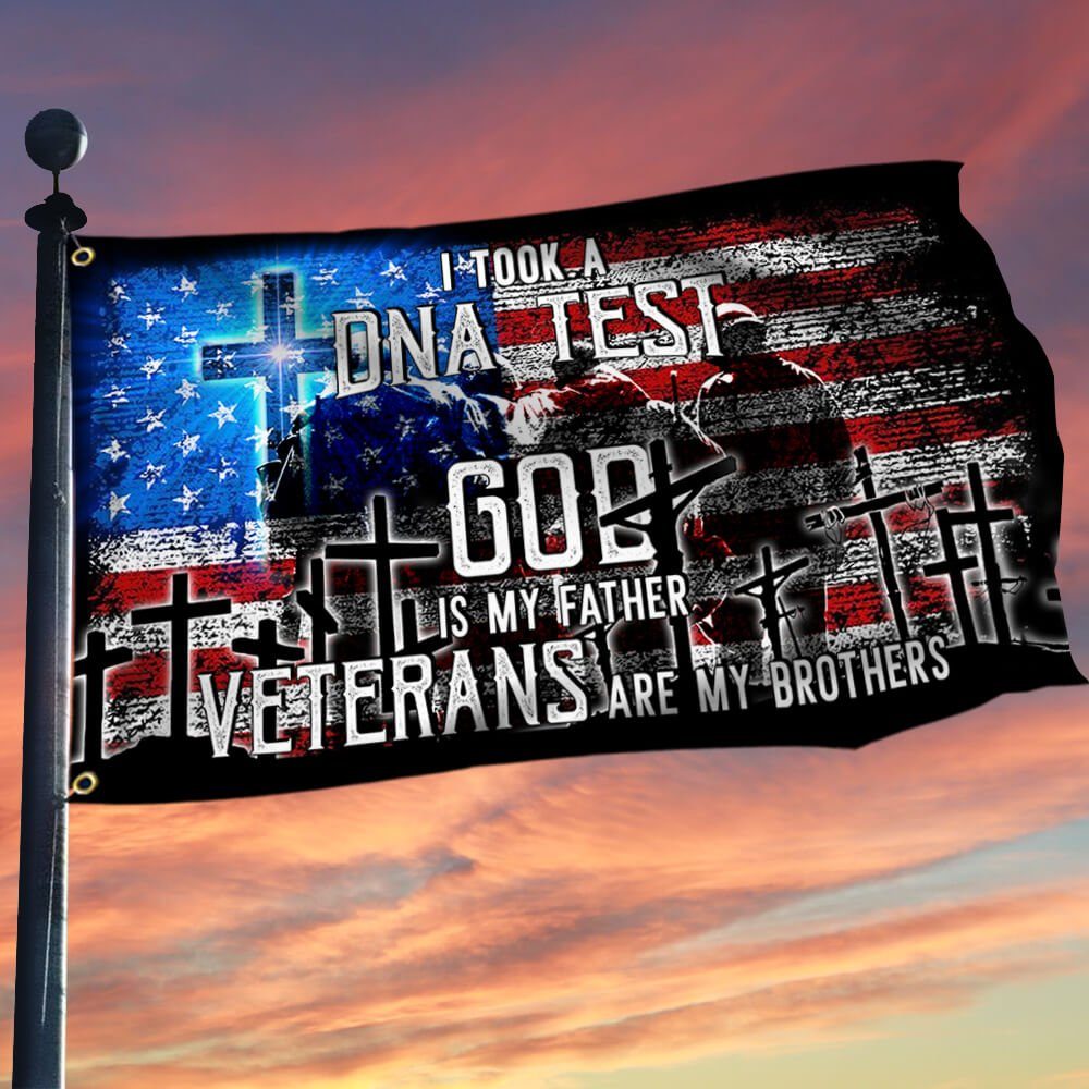 Veteran Grommet Flag God Is My Father Veterans Are My Brothers TTV431GF