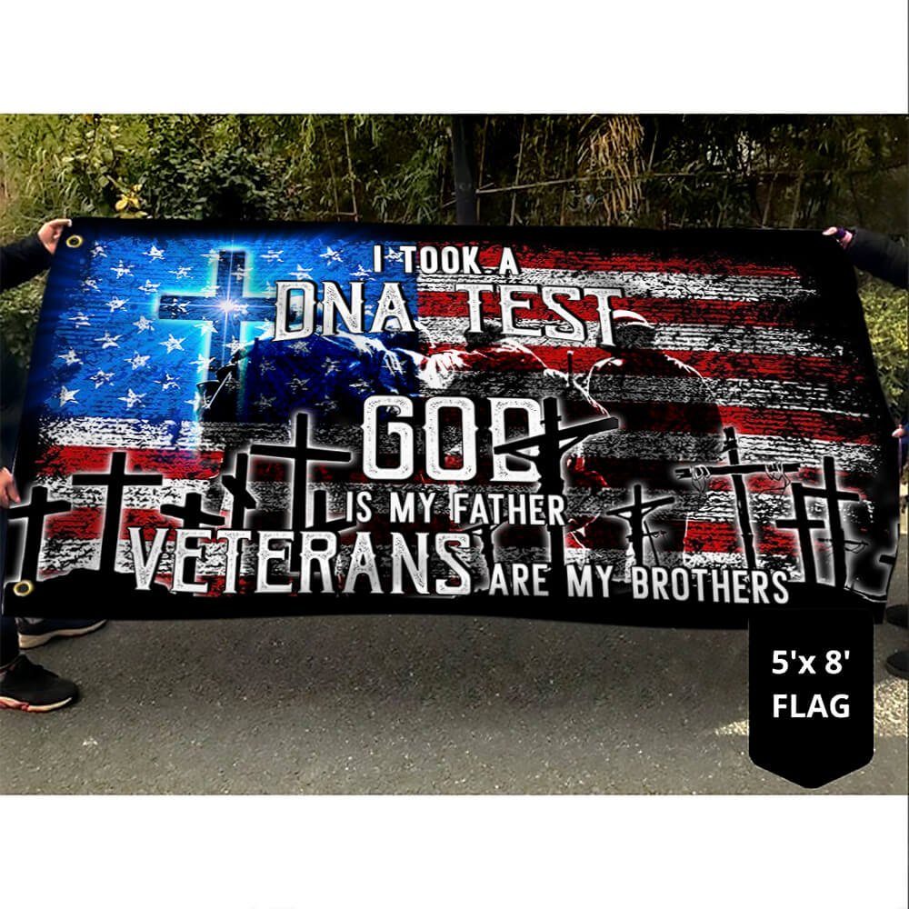 Veteran Grommet Flag God Is My Father Veterans Are My Brothers TTV431GF