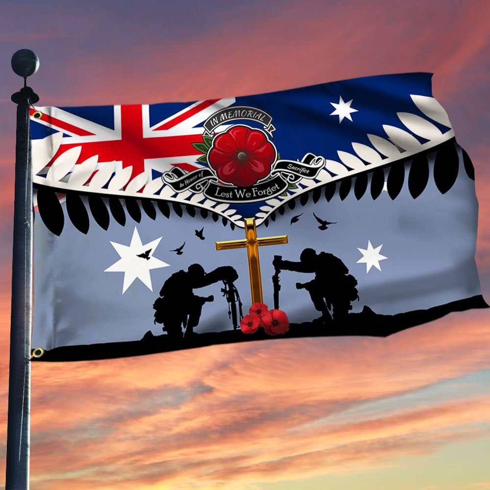 Veteran Grommet Flag Lest We Forget ANL256GFv2