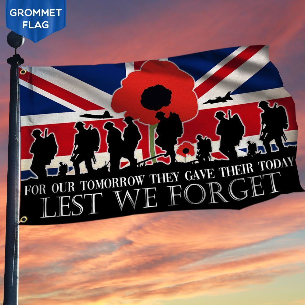 Veteran Grommet Flag Lest We Forget Union Jack LHA1755GF