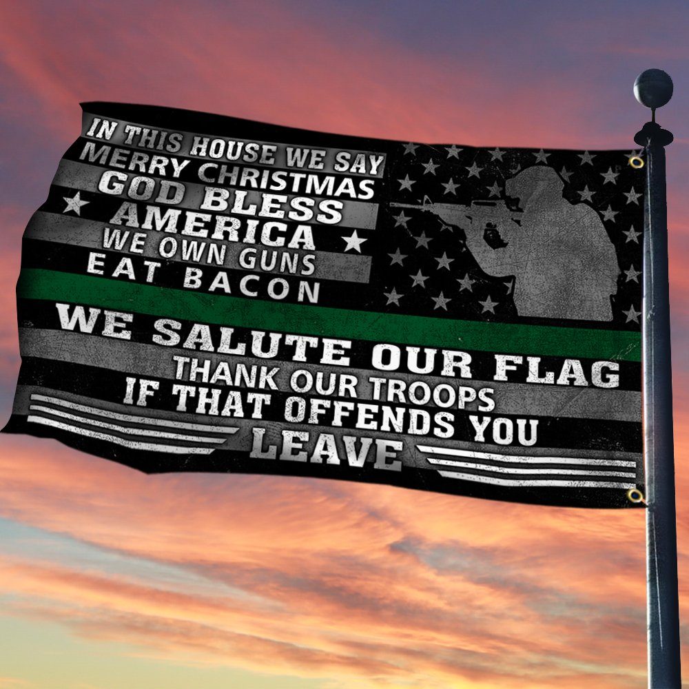 Veteran Grommet Flag Thin Green Line Patriotism ANT337GF