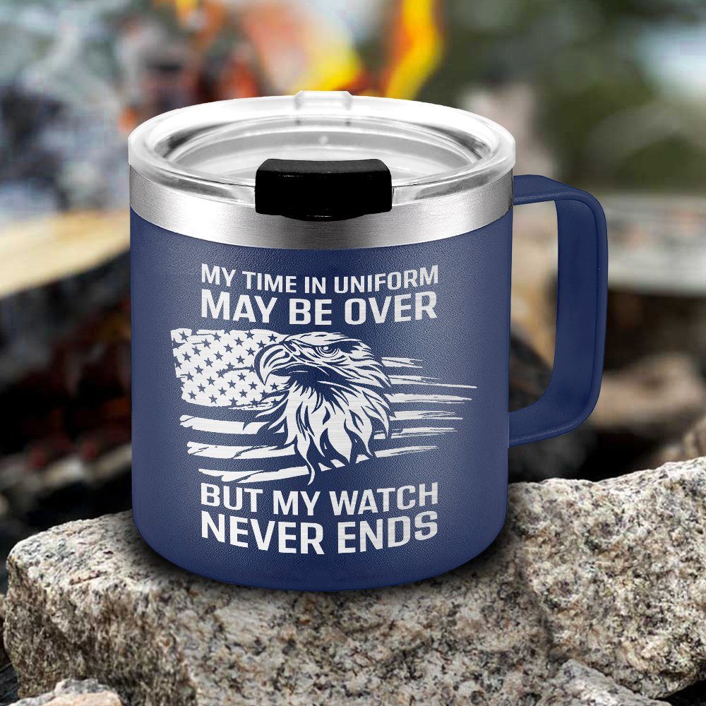 Veteran Insulated Coffee Mug My Watch Never Ends BNN225CM