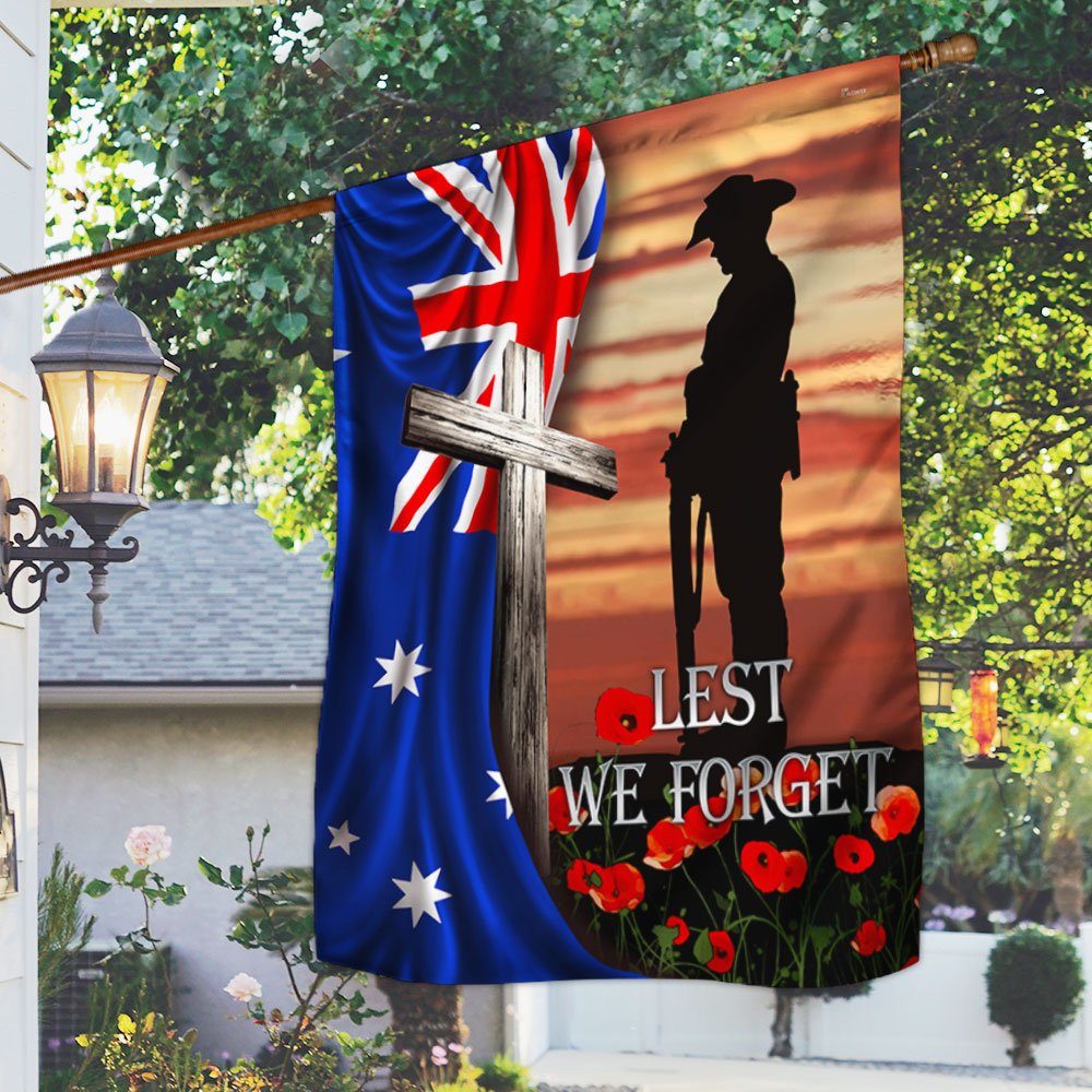 Veteran Jesus Flag Lest We Forget, Anzac Day BNL503F