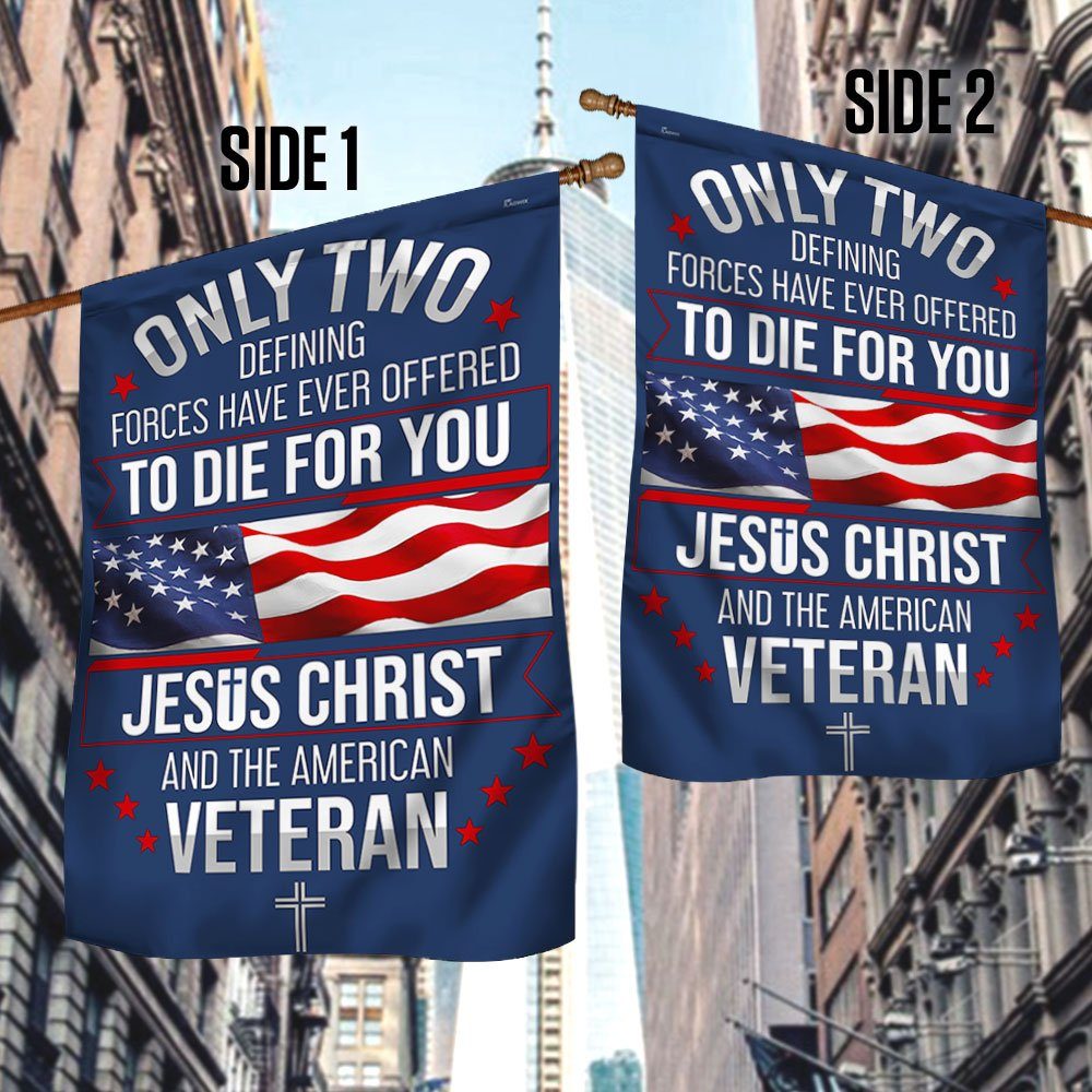 Veteran Only Two Defining Forces Have Ever Offered To Die For You Jesus Christ and the American Veteran Flag MLN563F