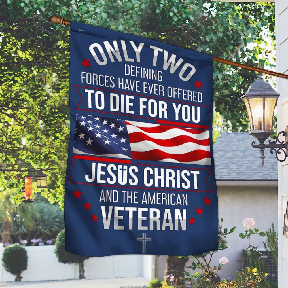 Veteran Only Two Defining Forces Have Ever Offered To Die For You Jesus Christ and the American Veteran Flag MLN563F