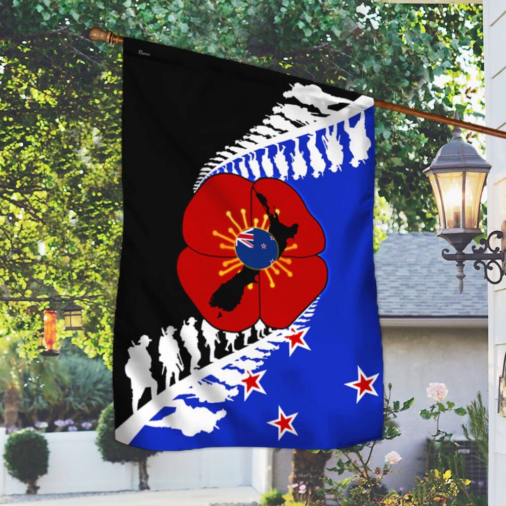 Veteran Poppy Remembrance Day New Zealand Flag TPT195F