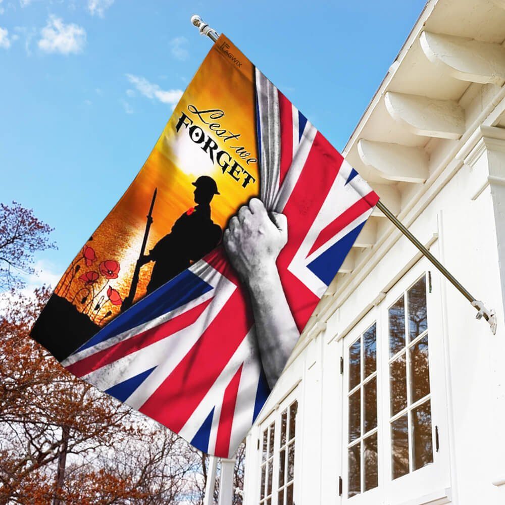 Veteran Remembrance Day Lest We Forget Union Jack Flag