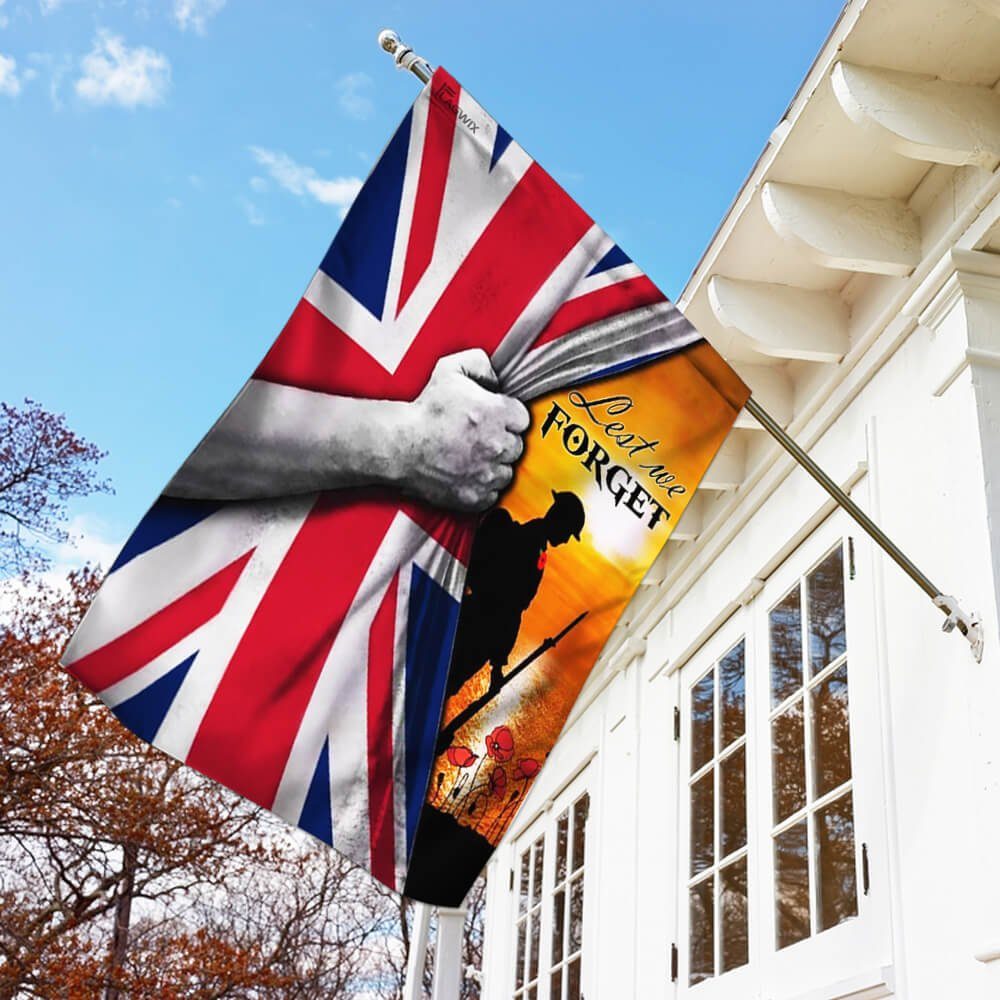 Veteran Remembrance Day Lest We Forget Union Jack Flag