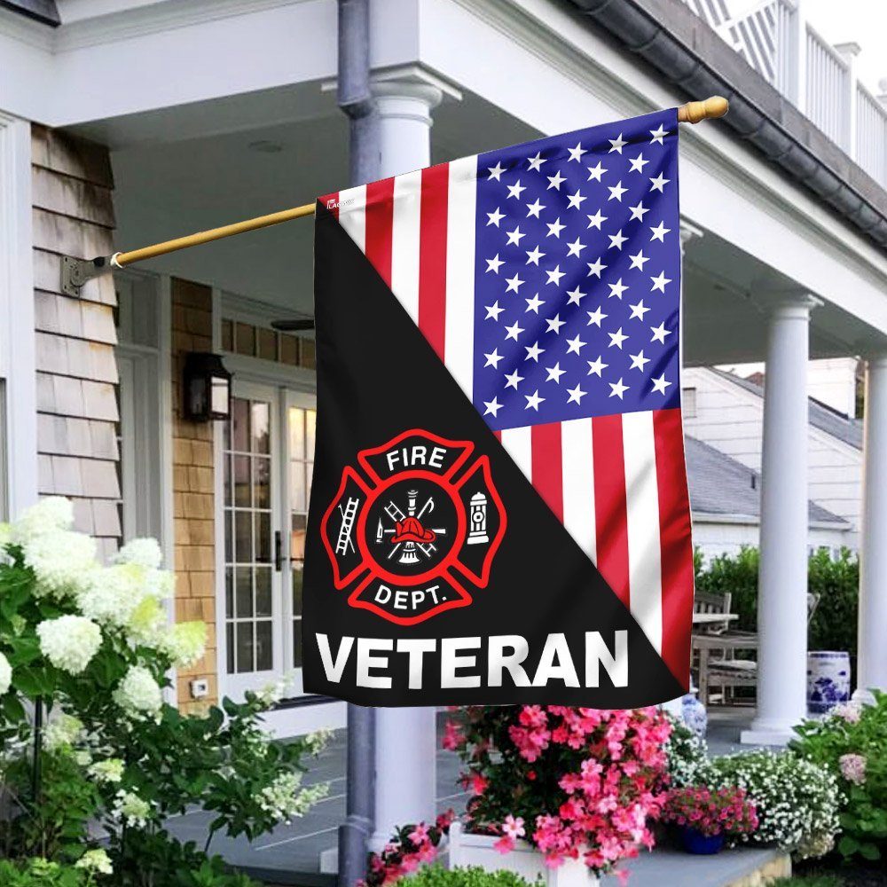 Veteran To Firefighter Flagwix™ American US Flag