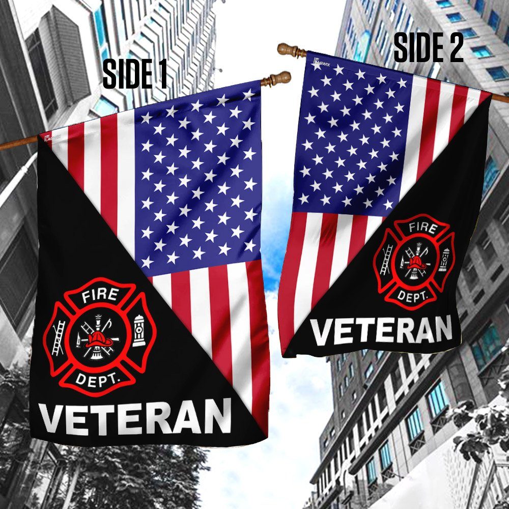 Veteran To Firefighter Flagwix™ American US Flag