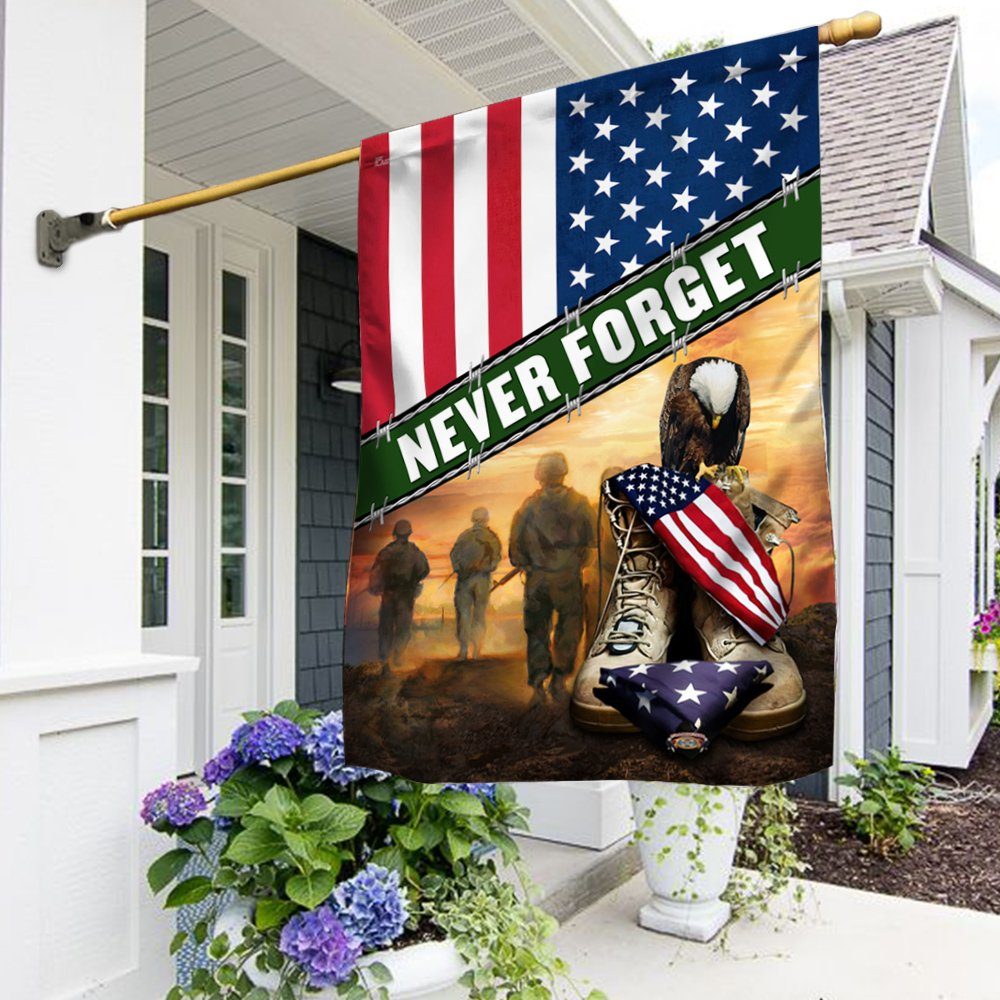 Veteran U.S. Never Forget Flag Memorial Day Veteran Day Flag MLN263F