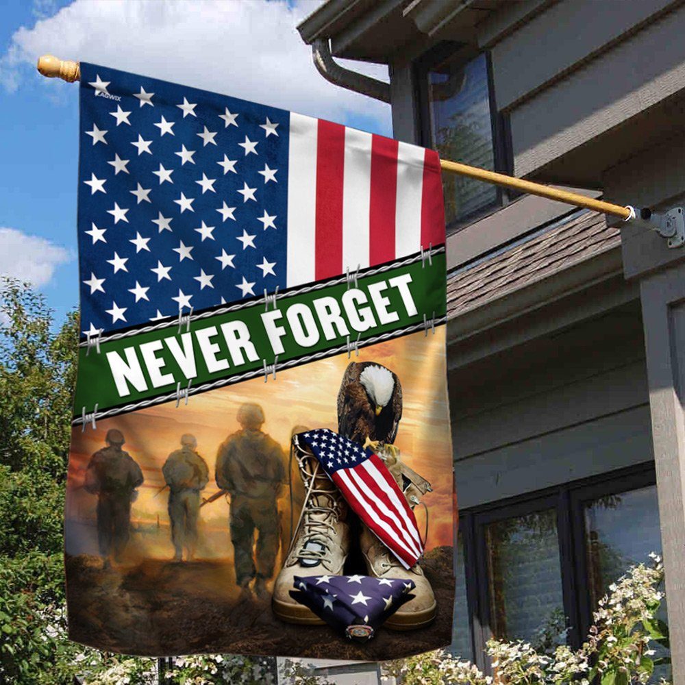 Veteran U.S. Never Forget Flag Memorial Day Veteran Day Flag MLN263F