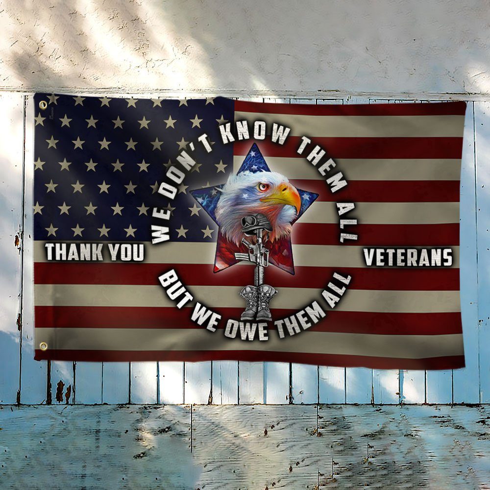 Veterans Day Grommet Flag Thank You Veterans QNK1000F