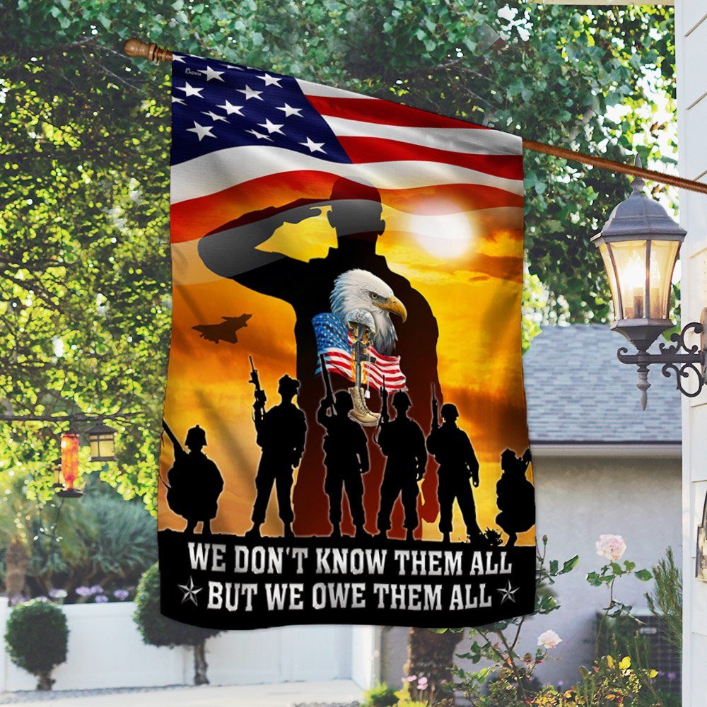 Veterans Flag We Don’t Know Them All But We Owe Them All Veteran Flag QTR208F