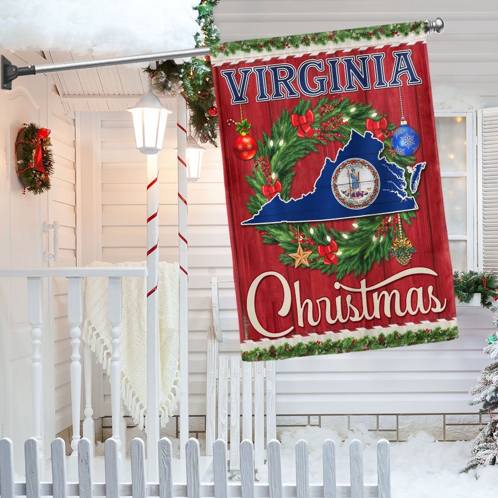 Virginia Christmas Flag Merry Christmas LNT626Fv3