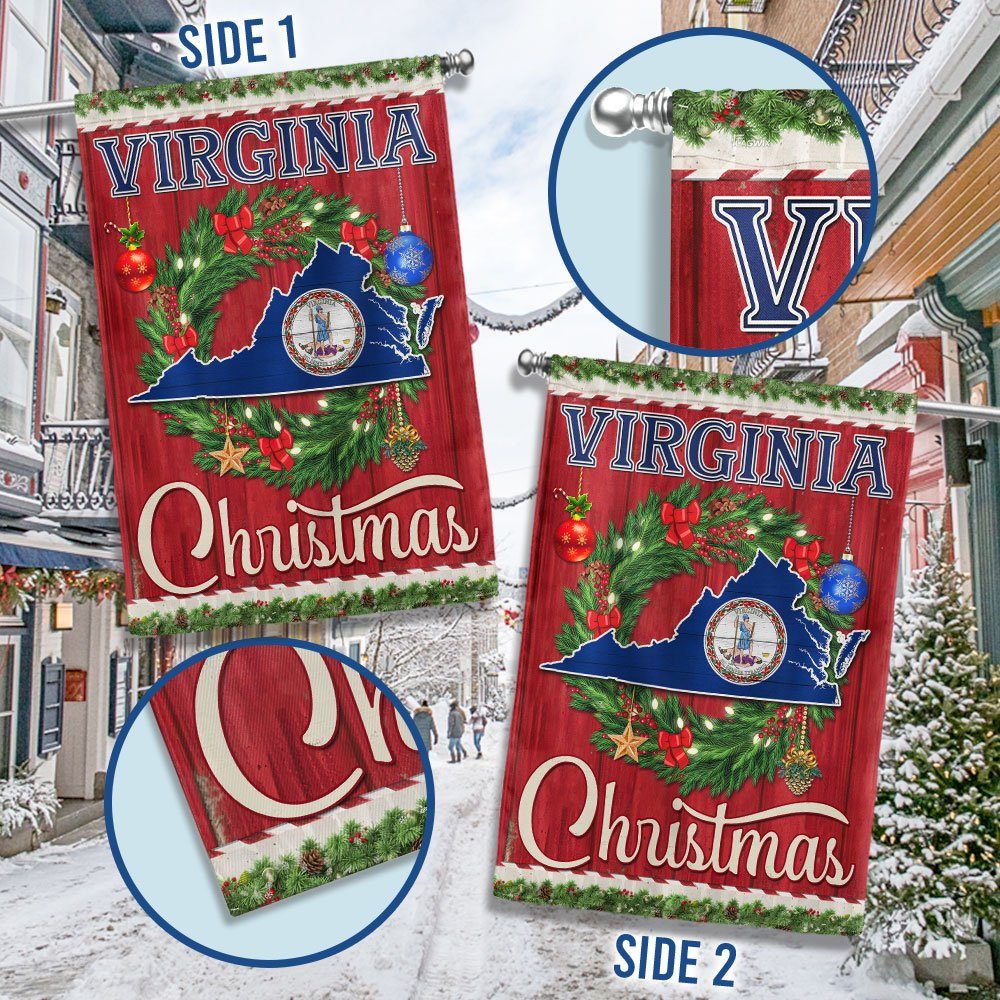 Virginia Christmas Flag Merry Christmas LNT626Fv3