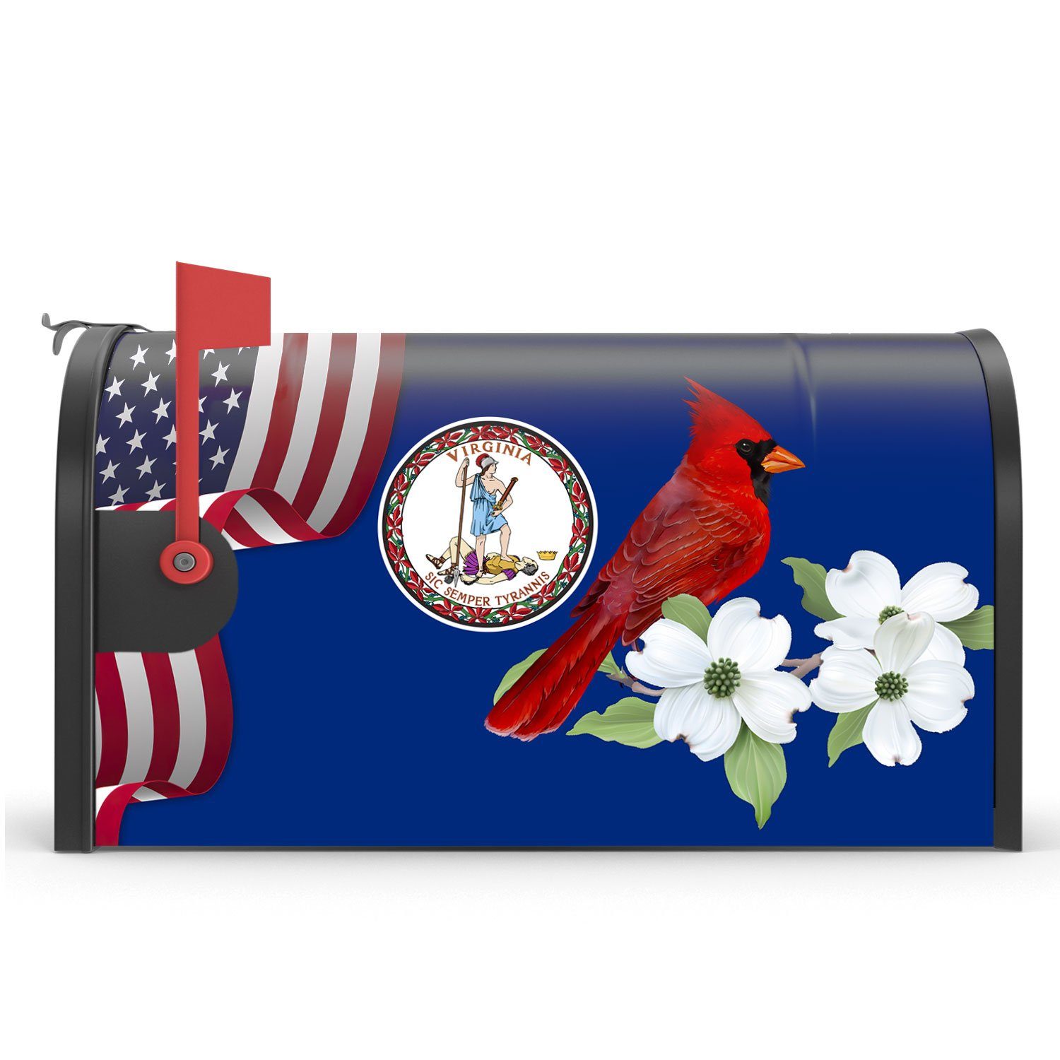 Virginia State Cardinal and Dogwood Flower Garden Flag & Mailbox Cover MLN1141MFv51