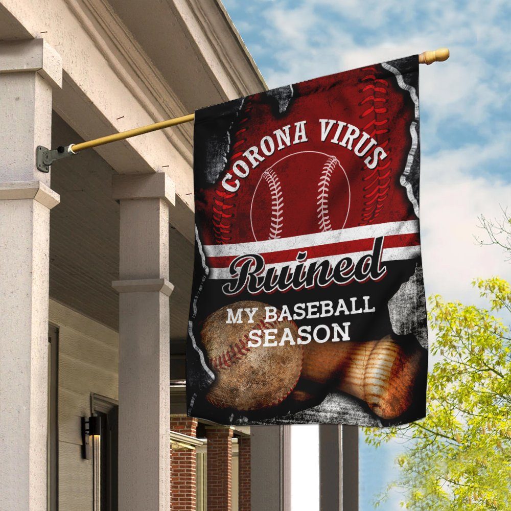 Virus Ruined My Baseball Season Flag