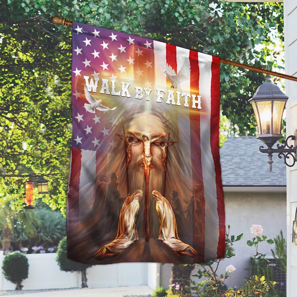 Walk By Faith American Flag PMM1304Fv1