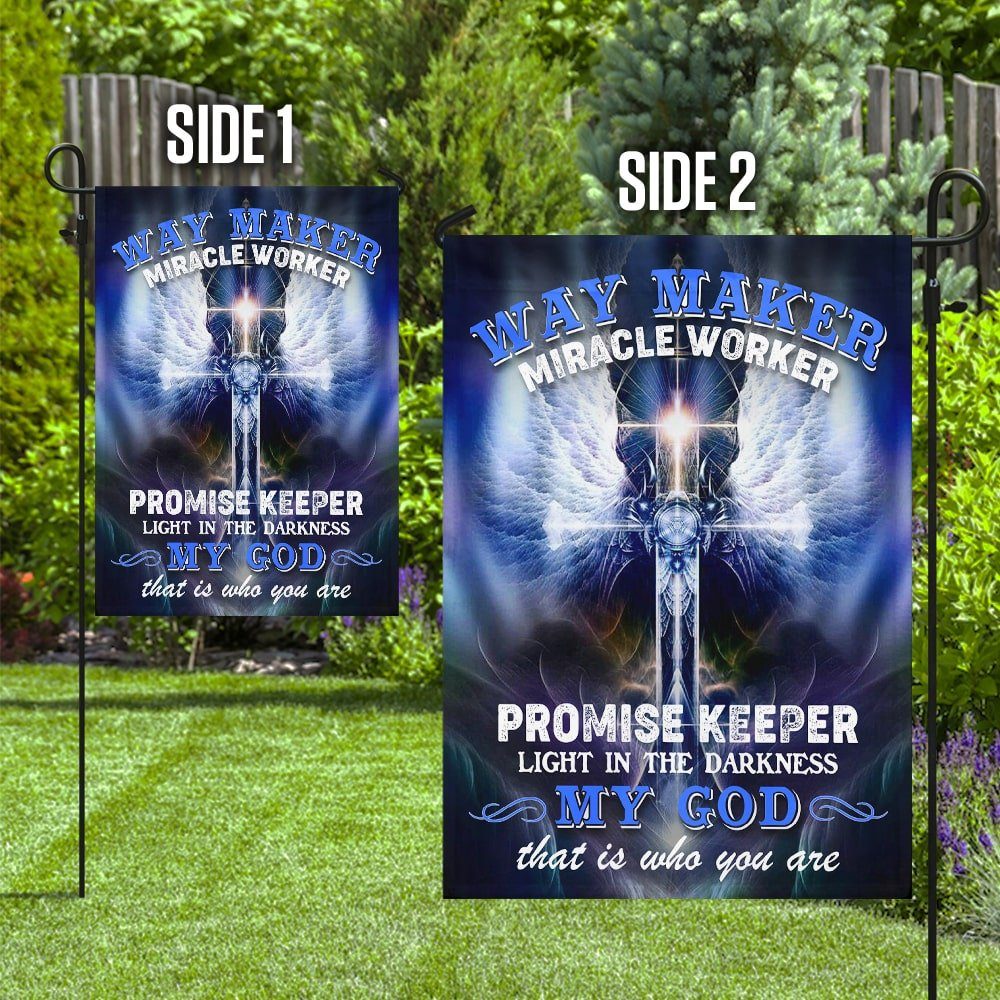 Way Maker Miracle Worker Promise Keeper Light In The Darkness Flag