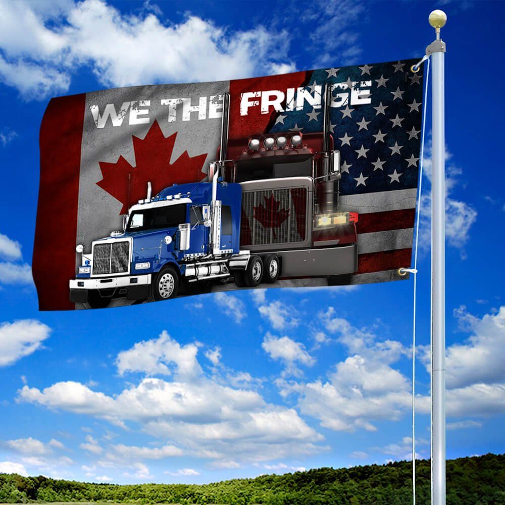 We The Fringe Freedom Convoy 2022 American Canadian Grommet Flag PN1702GF