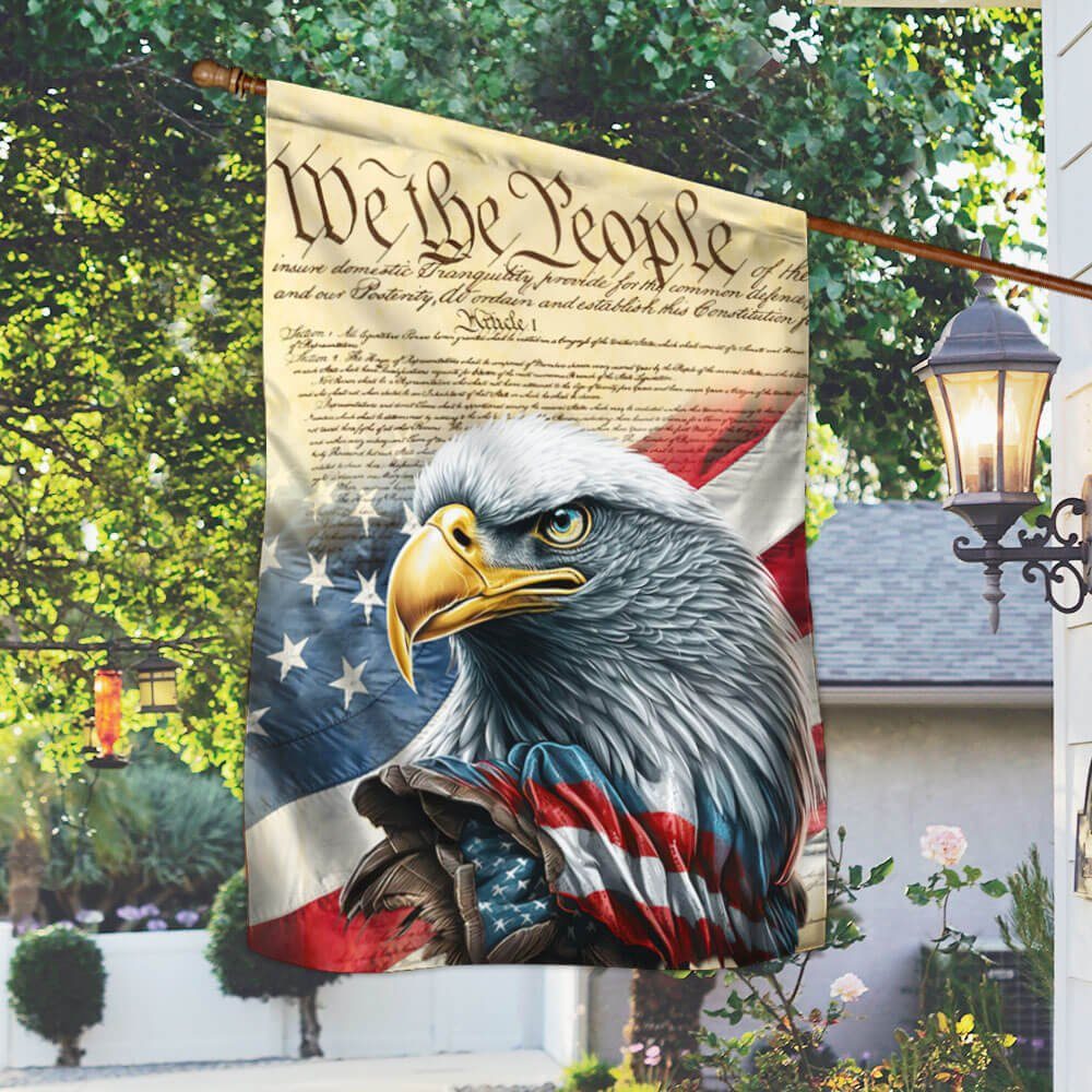 We The People. Patriotic American Eagle Flag TPT780F