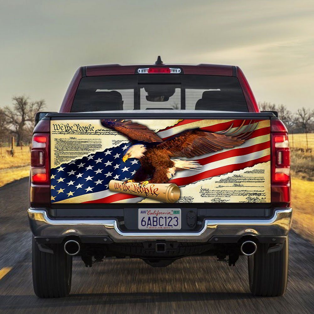 We The People Tailgate Decal Sticker Wrap