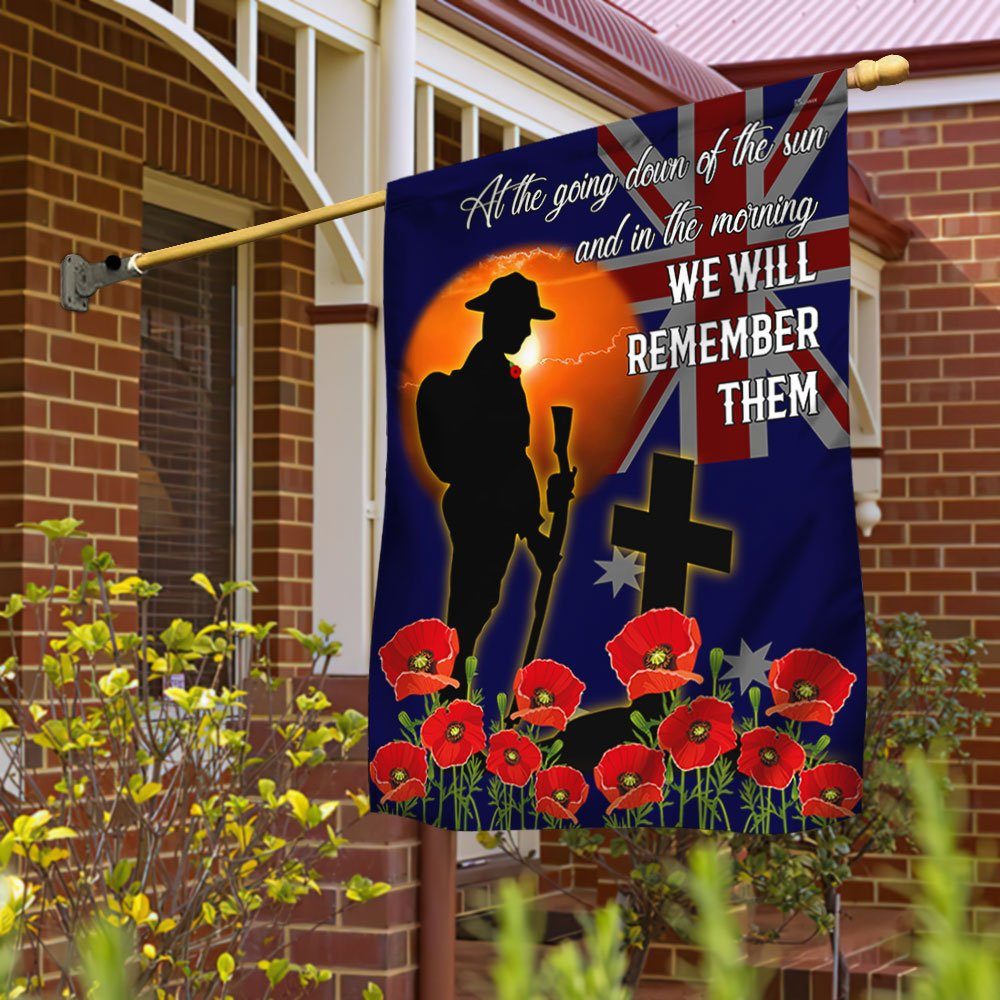 We Will Remember, Poppy Flower, Veteran Australian Flag TPT57F